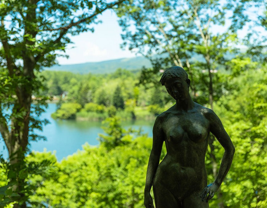 芸術の森 彫刻公園と蓼科湖を散策